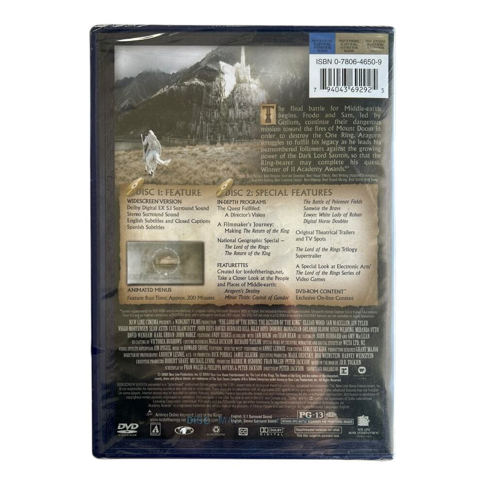 Lord of the Rings Bundle ROTK Jigsaw Book + The Two Towers DVD + ROTK DVD - Picture 8 of 9